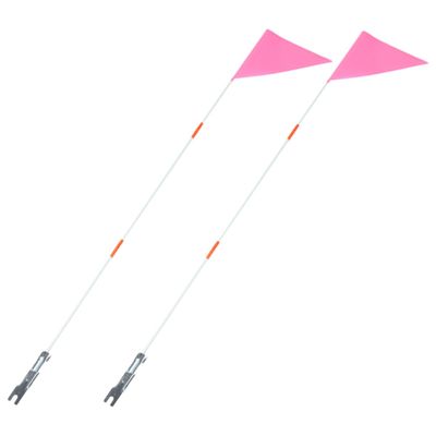 Parliky 2sets Rear Bike Flag Cycling Flags for Safety Bike Decorations for Parade