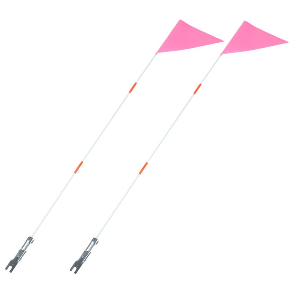 Parliky 2sets Rear Bike Flag Cycling Flags for Safety Bike Decorations for Parade