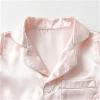 2-Piece Silk ajamas Set for Kids Toddler Boy Girl Long Sleeve Satin leepwear Button Down (Grey, 6-7 Years) view 2