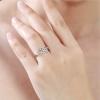 KUAIOUU Knot g Engagement Double Heart Women's Wedding g Women's Jewelry g Heart Shaped Women's g Rose gs(Stainless Steel,10) view 3