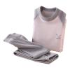 Thermal Underwear for Kids Winter Base Layer Long ohns Sets for Girls Boys Color Block Cotton (Grey, 9-10 Years) view 1