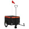 Fregramei Bike Cargo Trailer, Bicycle Cart Bike Wagon Trailer, Bike Luggage Carrier, Loading Bike Storage Cart, Black and Orange, Maximum Load Capacity: 99.2 lb,-440 view 2