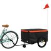 Fregramei Bike Cargo Trailer, Bicycle Cart Bike Wagon Trailer, Bike Luggage Carrier, Loading Bike Storage Cart, Black and Orange, Maximum Load Capacity: 99.2 lb,-440 view 3