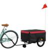 Fregramei Bike Cargo Trailer, Bicycle Cart Bike Wagon Trailer, Bike Luggage Carrier, Loading Bike Storage Cart, Black and Red, Maximum Load Capacity: 99.2 lb,-438 view 3