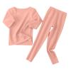Thermal Underwear for Kids eamless Base Layer Long ohns Set Boys Girls Solid Soft Long (Pink, 18-24 Months) view 1