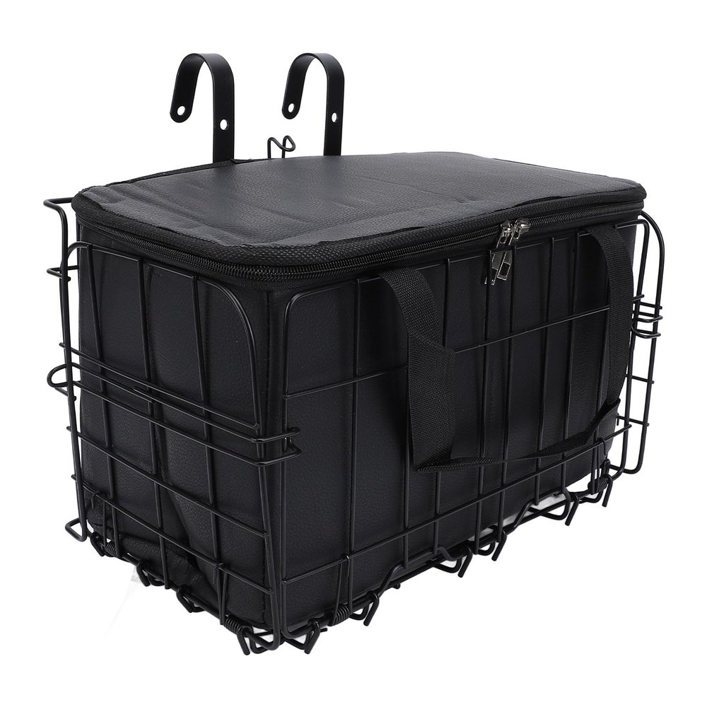 Bikes Basket, Bikes Front Basket with Removable Liner Bag, Large Capacity Quick Release Design Bikes Frame Basket E Bikes Basket for Carrying Dogs, Pets, Fruit & Grocery