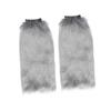 CONGARTENO Faux Fur Leg Warmers for Women and Girls Plush Knee Warmers Grey Soft and Comfortable Winter Accessory for Stylish Footwear view 1