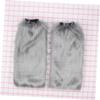 CONGARTENO Faux Fur Leg Warmers for Women and Girls Plush Knee Warmers Grey Soft and Comfortable Winter Accessory for Stylish Footwear view 3