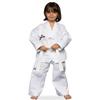 Daedo Taekwondo Beginner Uniform - WT Recognized, International Standards, White V-Neck, Includes Pants & Belt, Height - 150 cm view 1