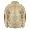 AAZJSS Mens Corduroy Henley Sweatshirt - Casual Stand Collar Button Up Shirt view 2