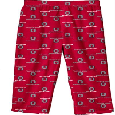 Ohio State Buckeyes Youth All Over Team Logo Pajama Pants (US, Numeric, 4, Regular)