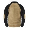 AAZJSS Men's Corduroy Shirt - Lapel Collar Button Up Pullover Mock Neck Crew Neck Sweatshirt Long Sleeve view 2