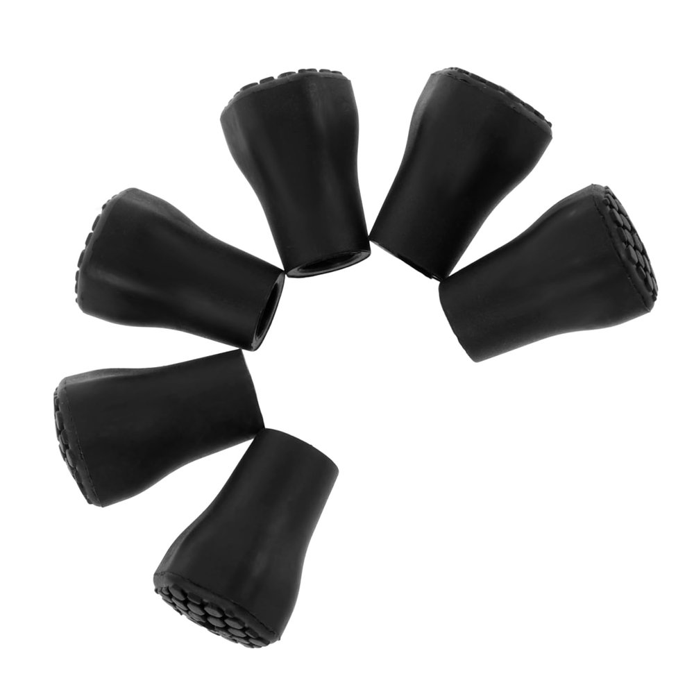 Anneome 6pcs Replacement Hiking Pole Tip Walking Pole Tips Non-Slip Cane Feet for Hiking Sticks