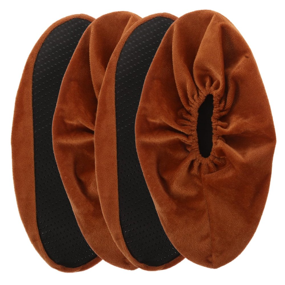 Anneome 2pairs Anti-Slip Bowling Shoe Covers Warm Reusable Indoor Warmth Washable Shoe Wraps for Carpet Protection