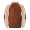 AAZJSS Mens Corduroy Crew Neck Henley Sweatshirt view 2