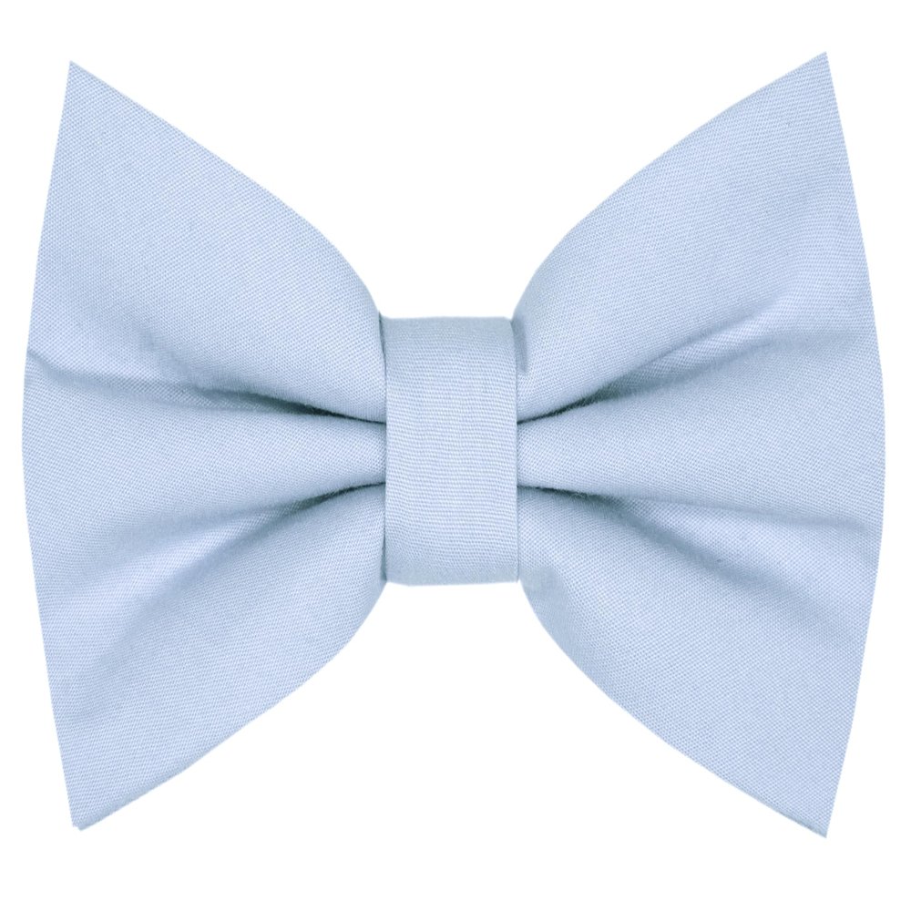 Carahere Boys Pre-tied Cotton Bow Ties Adjustable Solid Color Bow Tie Classic Bow Tie For Kids Baby Blue
