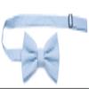 Carahere Boys Pre-tied Cotton Bow Ties Adjustable Solid Color Bow Tie Classic Bow Tie For Kids Baby Blue view 2