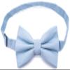 Carahere Boys Pre-tied Cotton Bow Ties Adjustable Solid Color Bow Tie Classic Bow Tie For Kids Baby Blue view 3