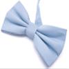 Carahere Boys Pre-tied Cotton Bow Ties Adjustable Solid Color Bow Tie Classic Bow Tie For Kids Baby Blue view 4