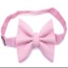 Carahere Boys Pre-tied Cotton Bow Ties Adjustable Solid Color Bow Tie Classic Bow Tie For Kids Pink view 3