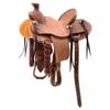 HUMAYL Saddlery Handmade Wade Tree A Fork Premium Western Saddles for Horses Equipment Leather Roping Ranch Work Equestrian Trail Horse Saddles Tack Size: 10"-18" inches Seat MSO538 (16.5) view 1