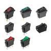 15A 250V/20A 125V AC Rocker Switch KCD3 ON-Off Boat Marine Electrical Equipment with 220V Light Power Switch(KCD3-102NW Green,5PCS) view 3