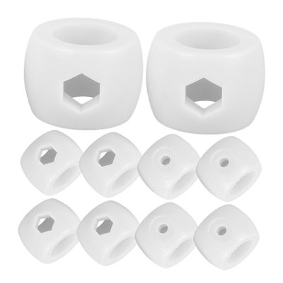 WOONEKY 8pcs Foosball Goal Rod Positioner Accessories for Tabletop Soccer Plastic Stop and Rod Bearings for Entertainment
