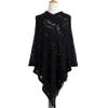 Dsgzkk Shawl,Women Hollow Out Crochet Sweater Cape Pullover Knitted Shawl Scarf Solid Color Tassels Asymmetric Poncho Wrap view 1