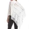 Dsgzkk Shawl,Women Hollow Out Crochet Sweater Cape Pullover Knitted Shawl Scarf Solid Color Tassels Asymmetric Poncho Wrap view 3