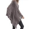Dsgzkk Shawl,Women Hollow Out Crochet Sweater Cape Pullover Knitted Shawl Scarf Solid Color Tassels Asymmetric Poncho Wrap view 4