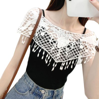 Dsgzkk Lace Crochet Shawl For Women Crochet Cape Lace Cloaks Shawl Bridal Shawl Wrap Capelet Lace Cape Bridesmaid