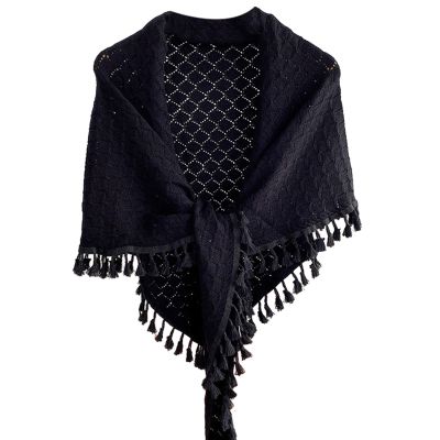 Dsgzkk Plain Color Shawl Wrap for Women Knitting Shoulder Wrap Handmade Cloak Pashmina Shawl Wraps for Travel Shawl