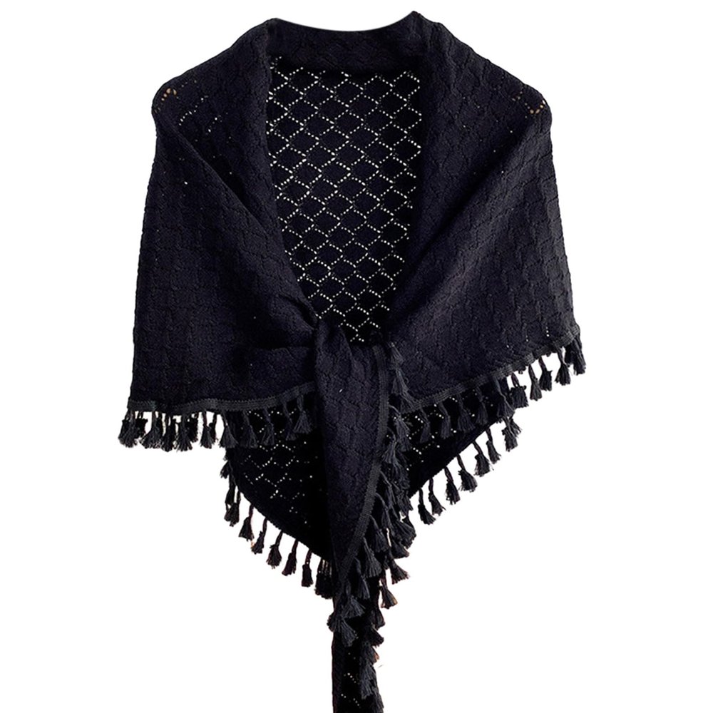 Dsgzkk Plain Color Shawl Wrap for Women Knitting Shoulder Wrap Handmade Cloak Pashmina Shawl Wraps for Travel Shawl