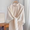 Dsgzkk Plain Color Shawl Wrap for Women Knitting Shoulder Wrap Handmade Cloak Pashmina Shawl Wraps for Travel Shawl view 4