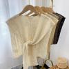 Dsgzkk Solid Color Women Knitted Knotted Scarf for Girl Winter Acrylic Fibres Shawls and Wraps Cape Keeping Warm Elegant view 3