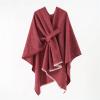 Dsgzkk Colombia Poncho Shawl for Women Crochet Sweater Knit Kimono Shawl Shoulder Wrap Winter Autumn Warm Shawl Scarf view 4