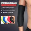 Mcolics Compression Cooling Arm Sleeve UV Sun Protection Elbow Shooter Sleeves For Men Women Cycling Basketball Running Golf (Red,Medium) view 2