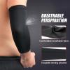 Mcolics Compression Cooling Arm Sleeve UV Sun Protection Elbow Shooter Sleeves For Men Women Cycling Basketball Running Golf (Red,Medium) view 4