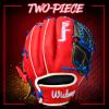 WISDMERY 12 Inch Baseball Softball Glove - Youth Adult Full Grain Leather Infield Outfield Glove Slowpitch Fastpitch Mens Women Right Hand Throw Two - Piece Training Fielding Mitt 12" view 2