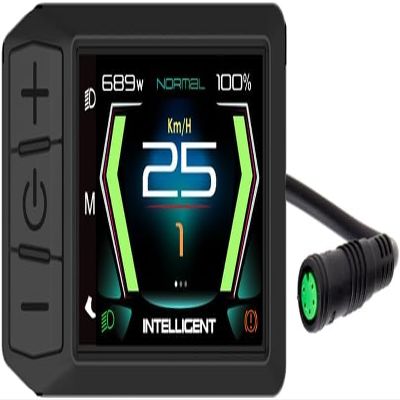 Electric Bike LCD Display, 24V-52V 600C Display Control Panel Waterproof Meter Control Unit Replacement Display Backup Compatiable for BAFANG BBSHD BBS02 BBS01 Mid-Drive Motor UART Protocol