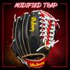 WISDMERY 12.75" Softball Baseball Glove - Full Grain Leather Slowpitch Fastpitch Mens Womens Adult Youth Outfield Infield Right Hand Throw Modified Trap Training Fielding Mitts 12.75 Inch view 3
