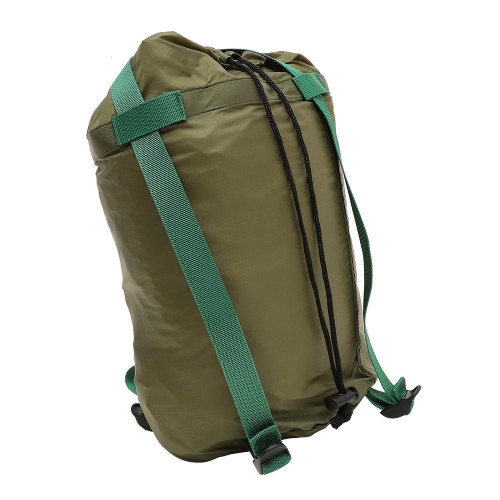 BRIGHTFUFU Portable Compression Stuff Sack for Sleeping Bags and Quilts Outdoor Storage Bag Green for Camping Hiking and Backpacking