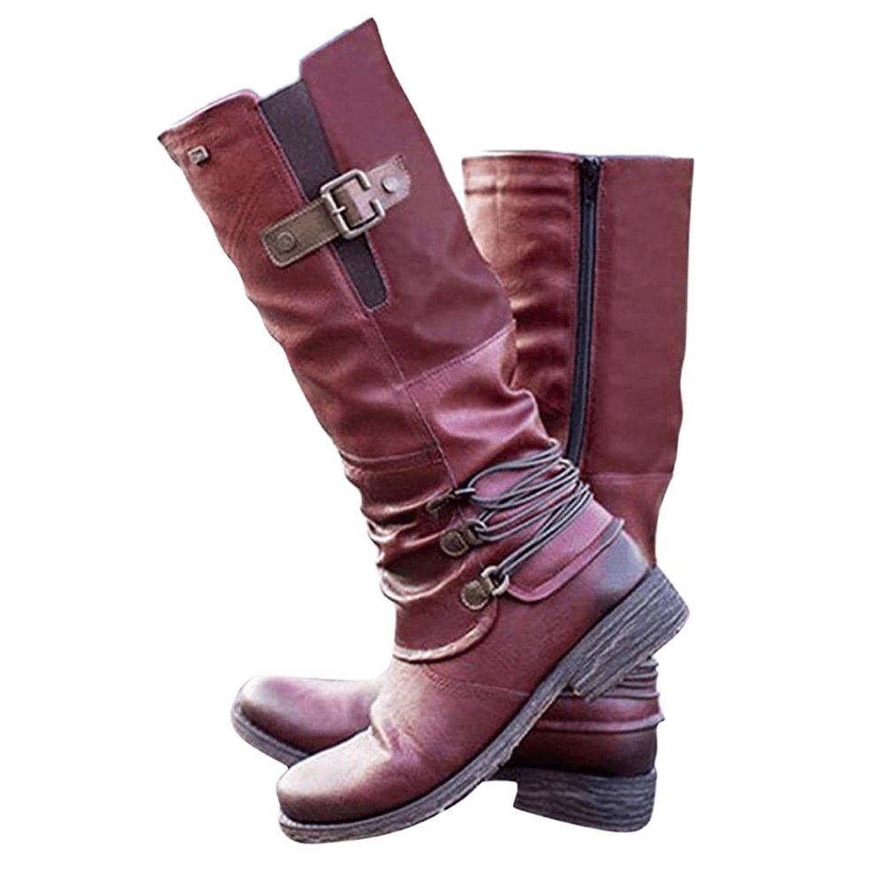 Ankle Boots For Women With Heel Beige Mid-calf Combat Military Winter Boot for Women Side Zipper Low Heel Motorcycle Riding Biker Boots Western Dress Ankle Booties 2024