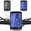 DonDofla Bike Computer and Bicycle Odometer Wireless Big Secrren 3.3IN MPH KM/H Bike Speedometer with Automatic Wake-Up Cycling Old School Speed Tracker Multi-Functions (Blue Backloght Color, White) view 1