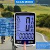 DonDofla Bike Computer and Bicycle Odometer Wireless Big Secrren 3.3IN MPH KM/H Bike Speedometer with Automatic Wake-Up Cycling Old School Speed Tracker Multi-Functions (Blue Backloght Color, White) view 4