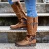 Cowgirl Boots Black Short Women's Military Combat Boots Knee High Side Zipper Low Heel Motorcycle Riding Biker Boots Winter Western Dress Ankle Booties 2024 view 2