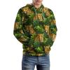 Leopard Tropical Leaves Unisex Hoodies 3D Printed Pullover Sweatshirt Casual Hooded Sweater Tops3XL view 4