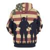 American Flag Military Soldiers Army Unisex Hoodies 3D Printed Pullover Sweatshirt Casual Hooded Sweater TopsXL view 3
