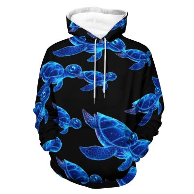 Hawaiian Sea Turtle Unisex Hoodies 3D Printed Pullover Sweatshirt Casual Hooded Sweater Tops3XL