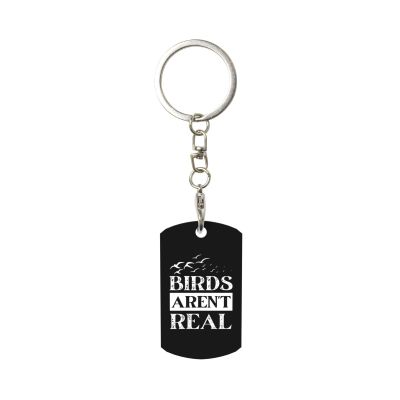 Birds Arent Real Keychain With Keyring Clips Car Key Organizer